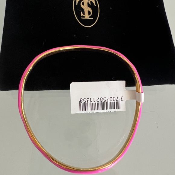 SYLVIA TOLEDANO Flow 22K Gold-Plated & Enamel Bracelet Pink - Picture 3 of 6